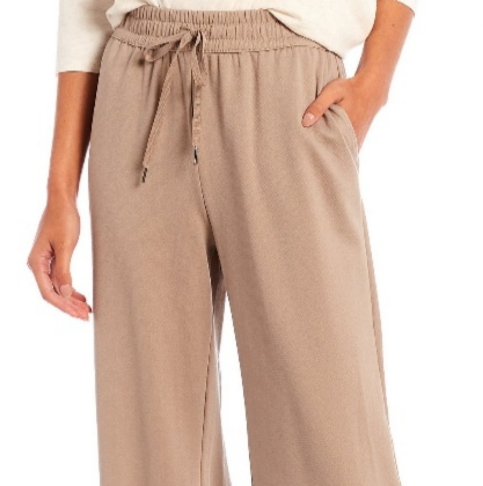 Olive F11PW671 Westbound Mid Rise Anywhere Pant Mid Rise Wide Leg Pique Fabric